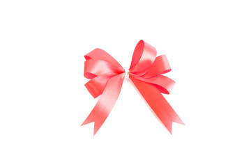 red bow isolated on a white background