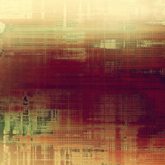 Abstract composition on textured, vintage background with grunge stains. With different color patterns: yellow (beige); brown; green; red (orange); purple (violet)