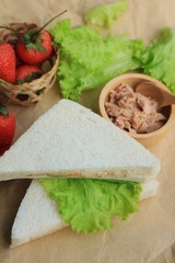 tasty sandwich tuna ham
