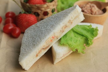 tasty sandwich tuna ham