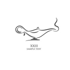 Magic lamp logo outline