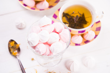 tea with meringue
