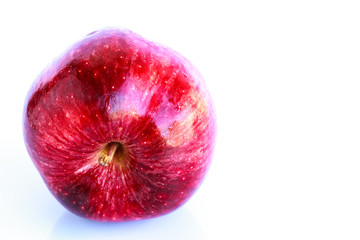 Fresh red apple isolated on white