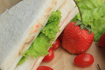 tasty sandwich tuna ham