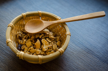 granola in bowl