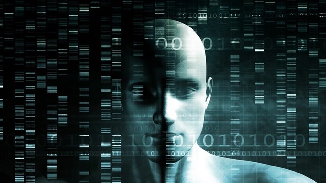 Medical Technology with Scientist Engineer on DNA Background