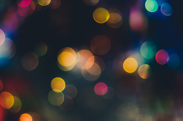 Fototapeta premium Abstract party lights on dark background