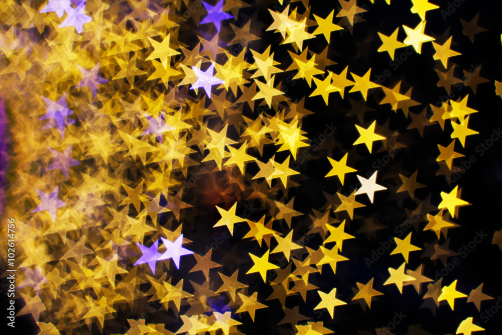 Sticker Blurring lights bokeh background of stars