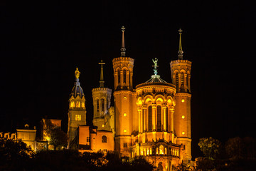 Fototapeta na wymiar The Notre Dame Cathedral in Lyon, France