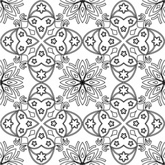 Vector seamless pattern background in black and white.