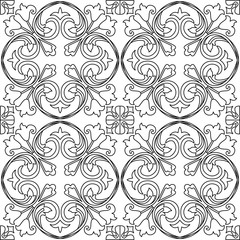 Vector seamless pattern background in black and white.