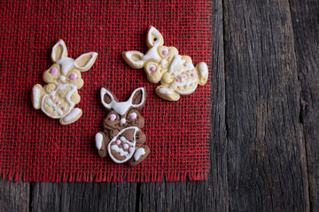Easter cookies on the table.