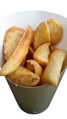 Potatoes Wedges isolated