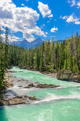 Fototapeta na wymiar Majestic mountain river in Canada.