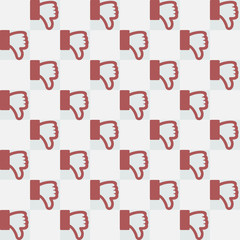 Seamless Thumbs Down Pattern