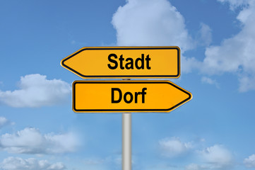 Fototapeta premium Stadt Dorf