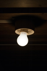 lightbulb in a porcelain socket
