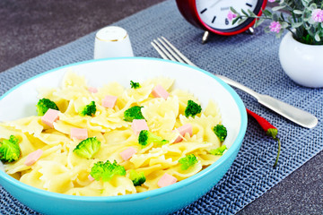 Pasta, Sausage and Broccoli Diet Food