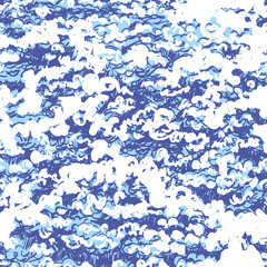 Seamless pattern with clouds. Abstract vector texture. Cloudy background