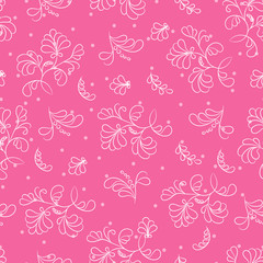 seamless pattern of fantasy flowers