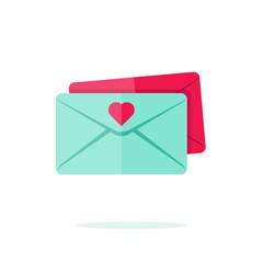 Valentine day icon in flat style