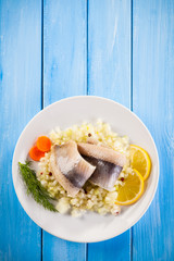 Marinated herring fillets