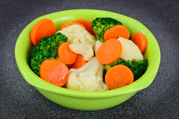 Vegetable Plate: Broccoli and Carrots. Diet Fitness Nutrition.
