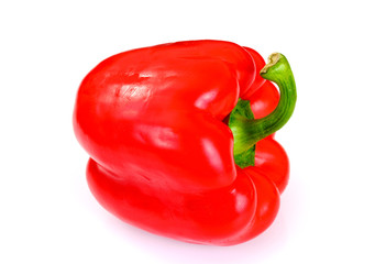 Fresh Red Bell Pepper. Isolated