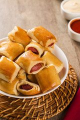 Sausage baked snacks. Brazilian snacks.