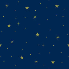 Seamless Starry Night Sky Pattern