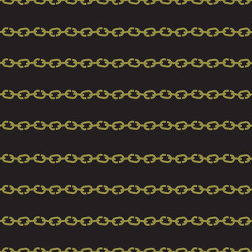 Seamless Gold Link Chain Pattern