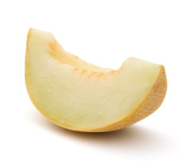 melon slice isolated on white background cutout