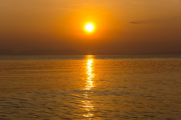 Andaman sea on sunset