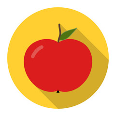 Apple Flat Icon. Vector illustration. 