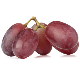 red grape bunch isolated on white background cutout