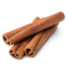 cinnamon stick spice isolated on white background closeup
