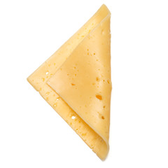 cheese slice isolated on white background cutout
