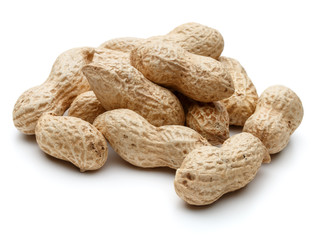 peanut pod or arachis isolated on white background cutout