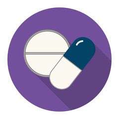 Pills Icon. Vector illustration.