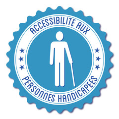 Logo accessibilité aux personnes handicapées.