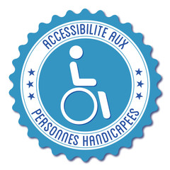 Logo accessibilité aux personnes handicapées.