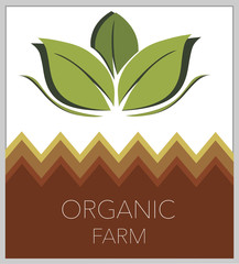 vector illustration of a organic farm