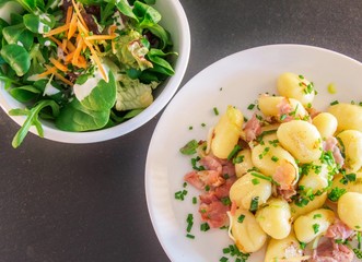 Gnocchi con Prosciutto 