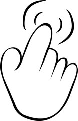 click. hand icon pointer. vector