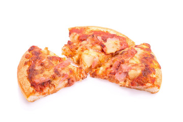 Slice of Pizza isolated on white background
