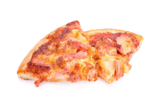 Slice of Pizza isolated on white background