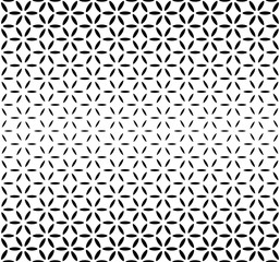 Vector seamless texture. Modern abstract background. Repeated monochrome pattern with abstract flowers.