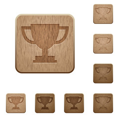 Trophy cup wooden buttons