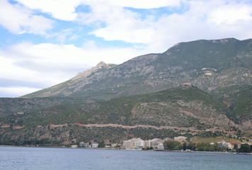 Fototapeta na wymiar Mount Geroneya near Loutraki.