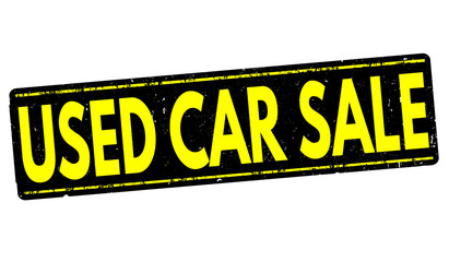 Used cars sale stamp